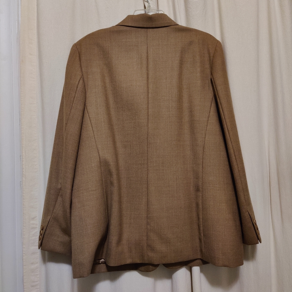 Pendleton Virgin Wool Classic Tan Blazer, Size 18 - image 9